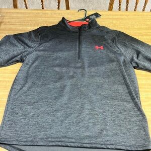 Under Armour Gray Pullover with Red Logo
